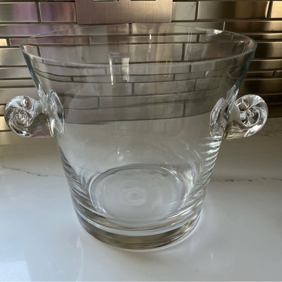 Tiffany & co crystal ice bucket and champagne cooler with scroll handles - Picture 5 of 11